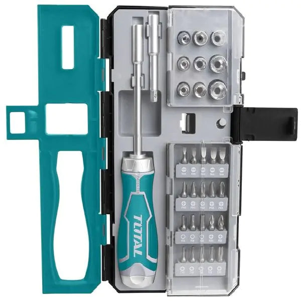 Total 33 Pcs Ratchet Screwdriver Set TACSD30336 Total