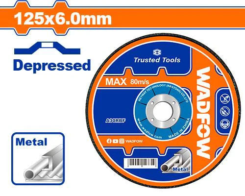 WADFOW 125mm Depressed Center Metal Grinding Disc WAC1353 Wadfow