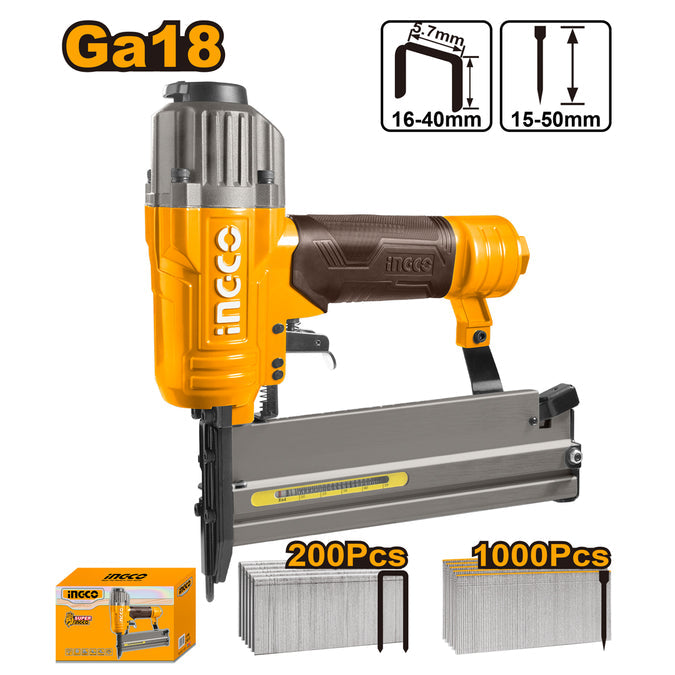 Ingco 2 IN 1 Combo Air Brad Nailer ACN50401
