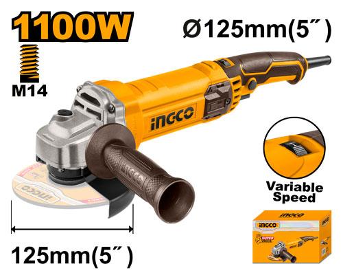 Ingco 1100W 125mm Angle Grinder | AG1100385 Ingco