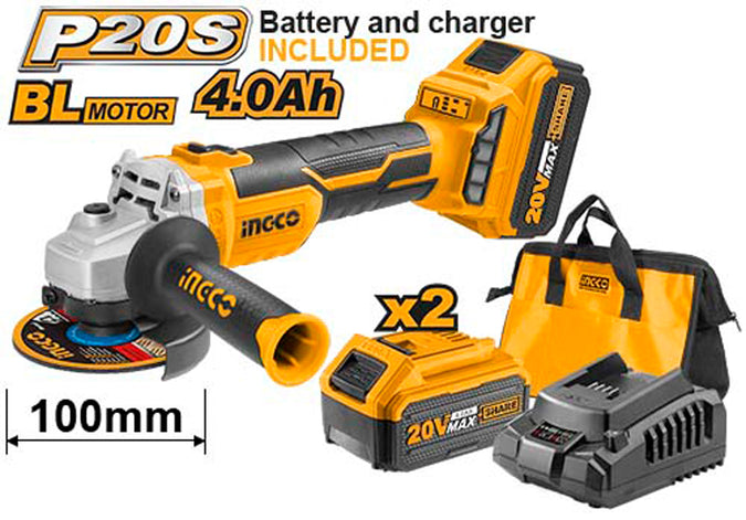 Ingco Lithium-Ion Angle Grinder CAGLI10022