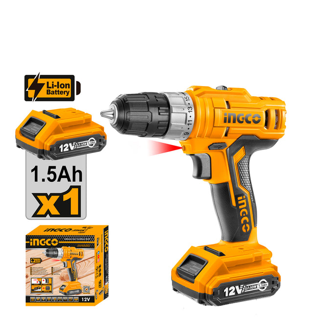 Ingco Lithium-Ion cordless drill CDLI1221