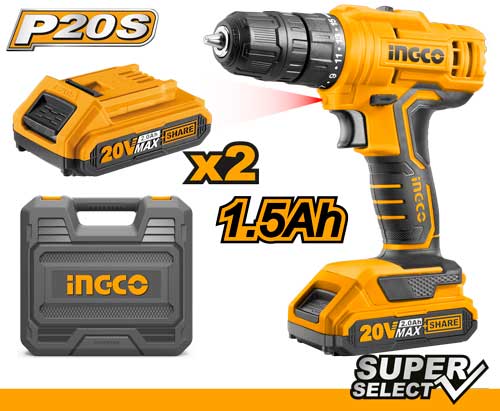 Ingco Lithium-Ion Cordless Drill CDLI20012