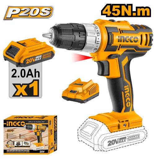 Ingco Lithium-Ion Cordless Drill CDLI20024