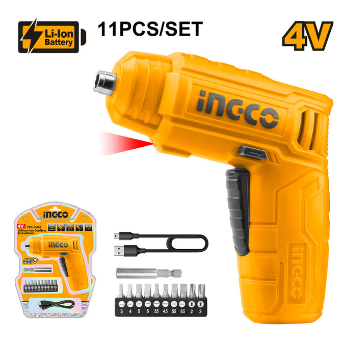 Ingco Lithium-Ion Cordless Screwdriver CSDLI0442