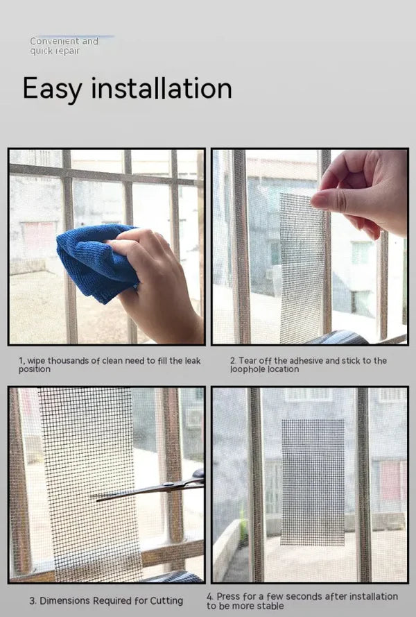 Euro Premium Range Window Mesh Repair Tape - Pack of 2