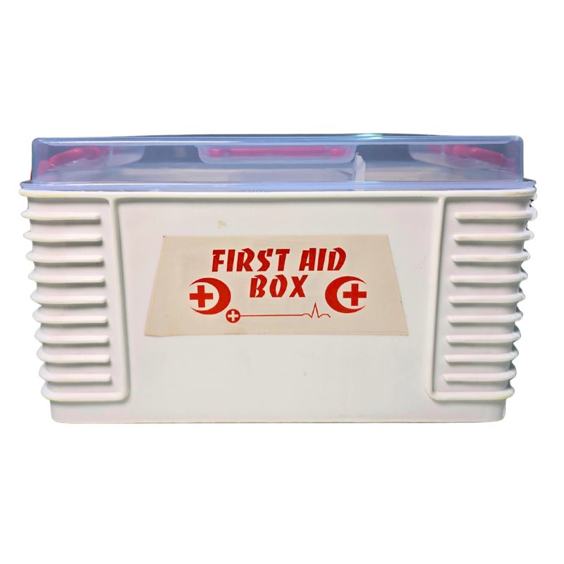 First Aid Box – Compact Emergency Medical Kit for Home/Office - (Random Color)