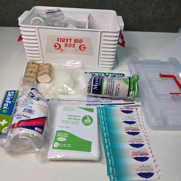 First Aid Box – Compact Emergency Medical Kit for Home/Office - (Random Color)