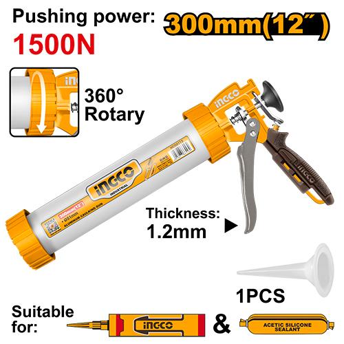 Ingco 300mm Aluminum Caulking Gun | HCG0112 Ingco