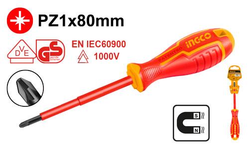 Ingco Insulated Screwdriver | HISD81PZ180 Ingco