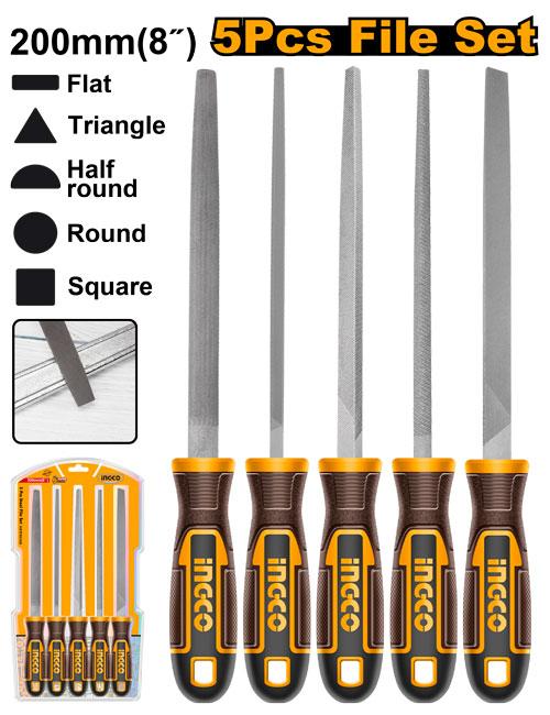 Ingco 5 Pcs Steel File Set | HKTFS0508 Ingco