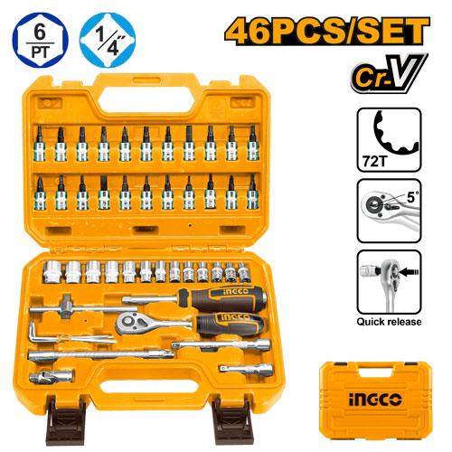 Ingco 46 Pcs 1/4 Inch Socket Set | HKTS14462 Ingco