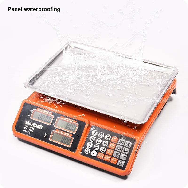 HARDEN 582004 retail 40kg electronic price computing scale with stainless steel tray