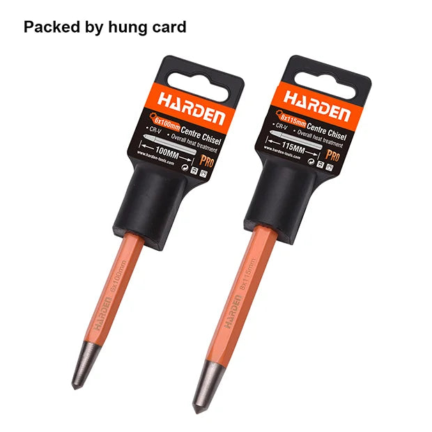 Harden 6x10x100mm, 8x12x115mm Centre Chisel | 610831, 610832