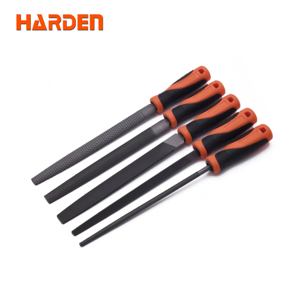 HARDEN 5-Piece Professional 8-Inch (200mm) Industrial File Set | 610631