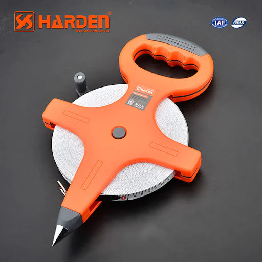 HARDEN 580225 heavy duty 50m long steel measuring tape for surveying and construction