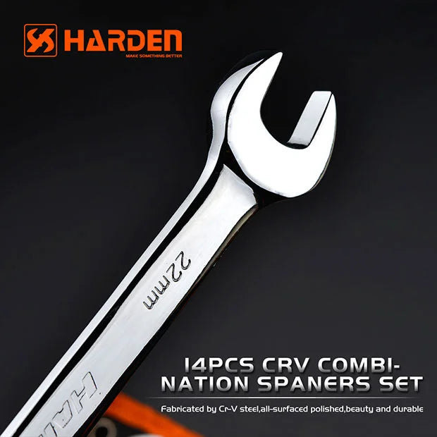 Harden 14 Pc Combination Spanner Set 8-24mm CrV | 540101