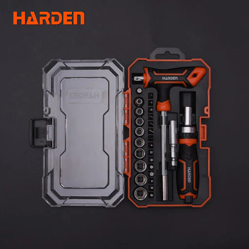 HARDEN 551028 28 Pcs Ratchet Screwdriver & Bit Set CrV