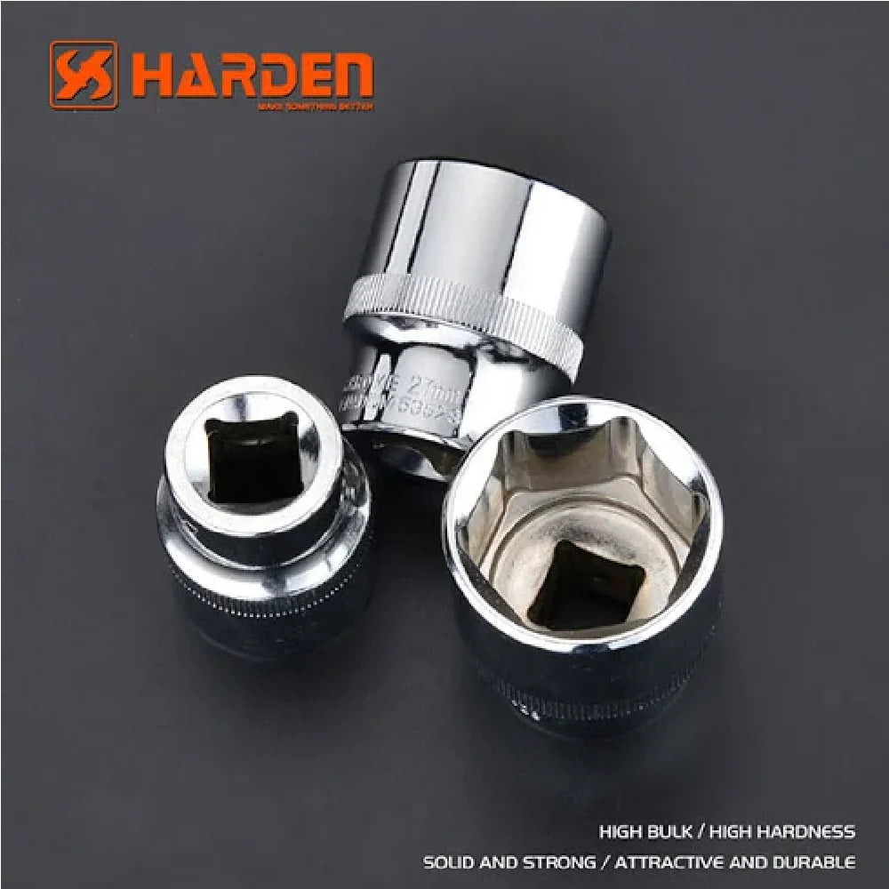 Harden 1/2 inch Hexagon Socket 8mm to 32mm CrV Steel | 535508 to 535532 Harden
