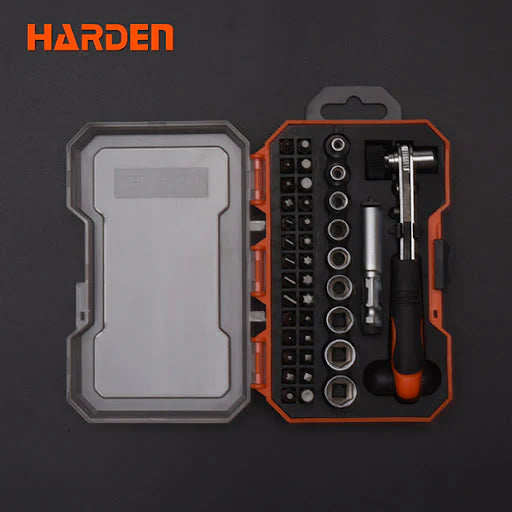 HARDEN 550939 39 Pcs Ratchet Screwdriver & Bit Set CrV
