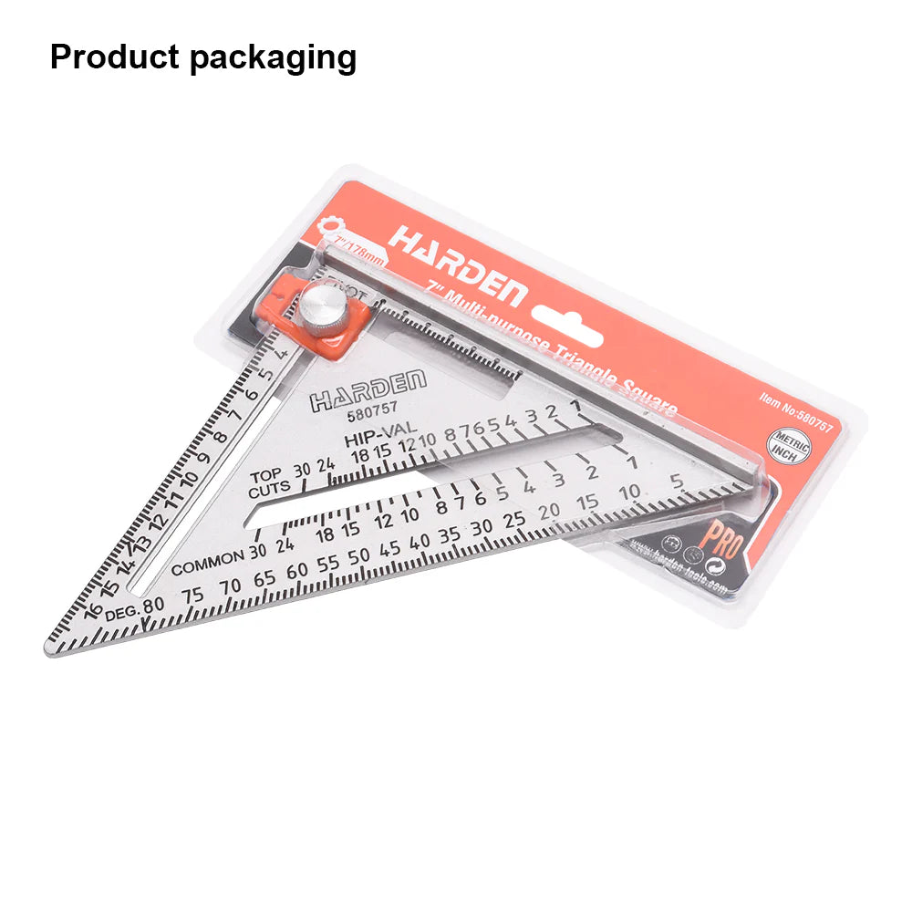 Harden Professional 7-Inch (178mm) Aluminum Multi-Purpose Triangle Square | 580757 Harden