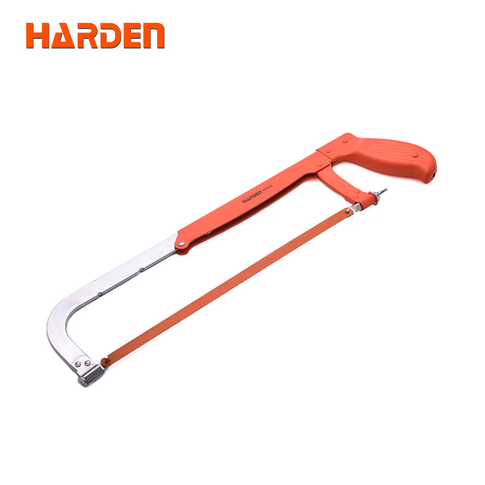 HARDEN 610502 12-Inch All-Steel Adjustable Hacksaw Frame for Industrial Metal Cutting