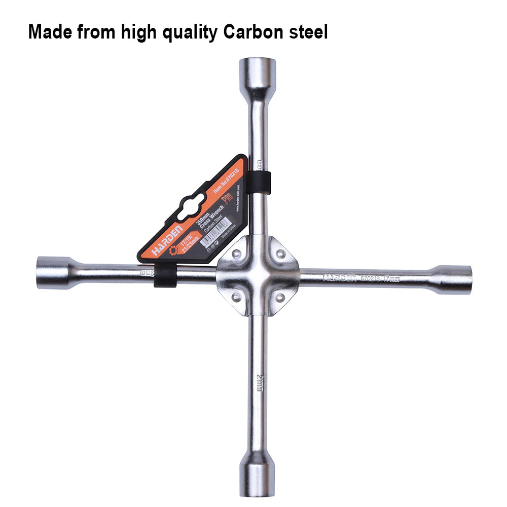 Harden Professional 14" 4-Way Cross Rim Wrench (17/19/21/23mm) | 670215
