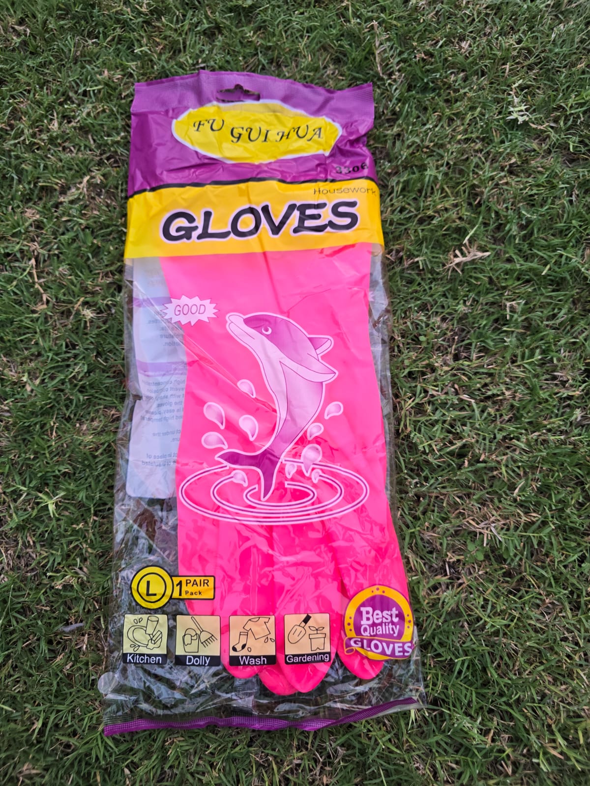 Household Silicone Gloves - Cleaning, Gardening, Washing Gloves - Pink