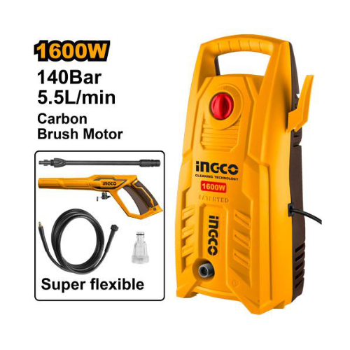 INGCO 1600W High Pressure Washer (140 Bar) | HPWR16008