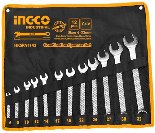 Ingco-12Pcs-Combination-spanner-set-HKSPA1143-Marvi_Sons