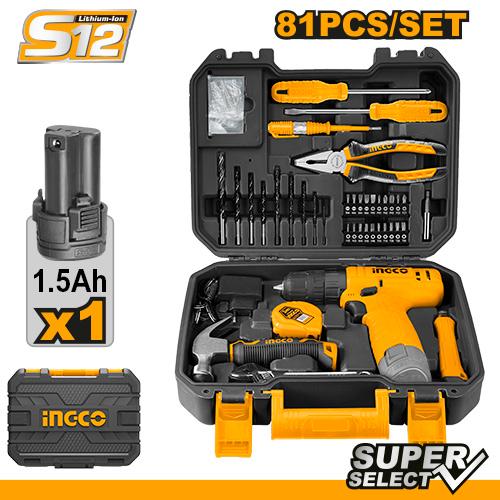 Ingco-81-Pcs-Tools-Set-with-12V-Cordless-Drill-UHKTHP10811-Marvisons