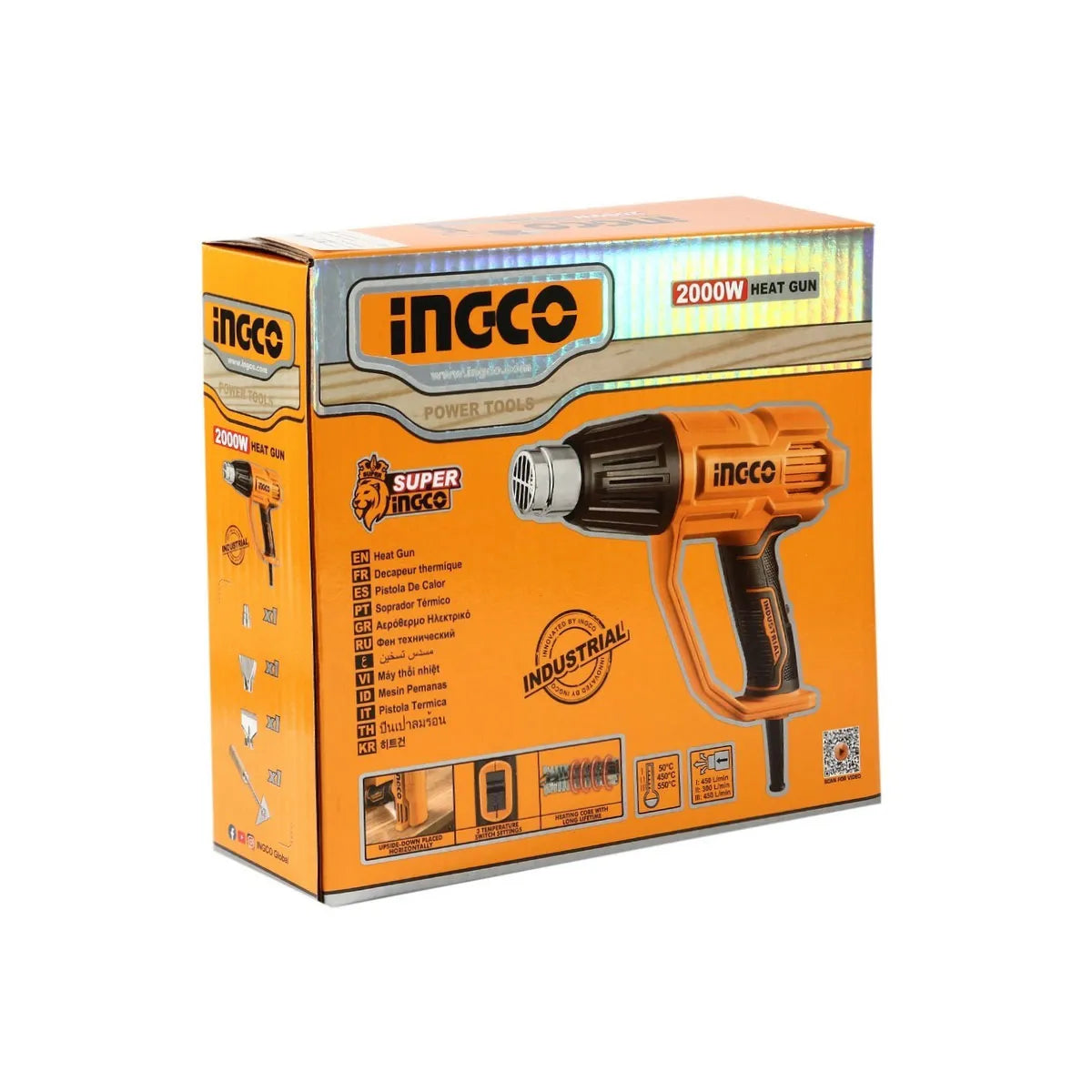 INGCO 2000W Industrial Electric Heat Gun Machine | HG200078 Ingco