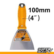 INGCO 100mm (4") Carbon Steel Putty Trowel | HPUT686100