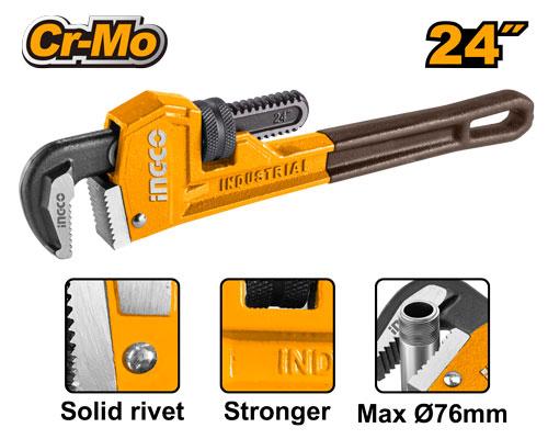INGCO 24" Pipe Wrench - Ductile Cast Iron | HPW0824