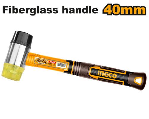INGCO HRUH8940 40mm Dual-Face Rubber & Plastic Hammer