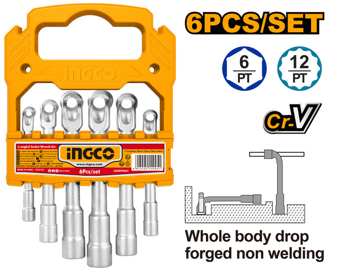 Ingco L-Angled Socket Wrench Set LASWT0601