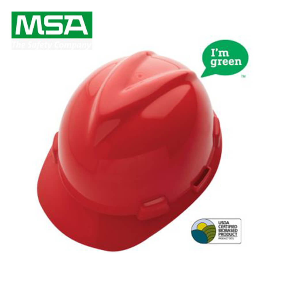 MSA V-Gard Safety Helmet with Wheel Ratchet Non-Ventilated
