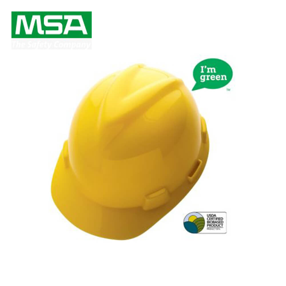 MSA V-Gard Safety Helmet with Wheel Ratchet Non-Ventilated