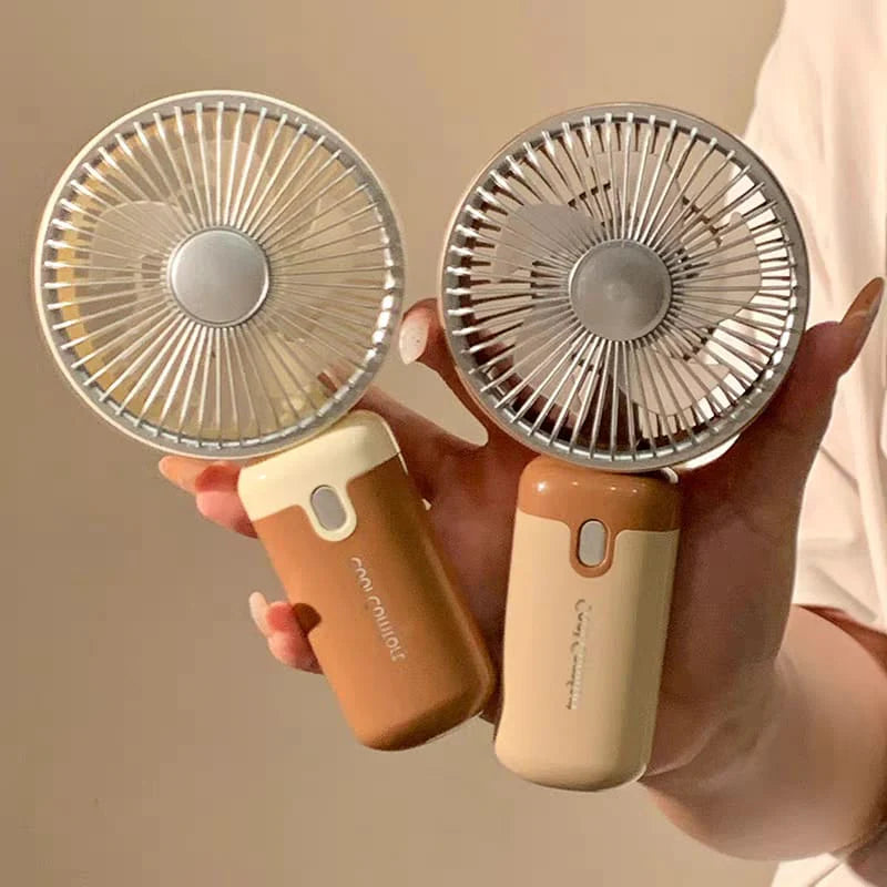 Mini Portable Rechargeable Fan - USB Handheld & Desktop with Phone Stand