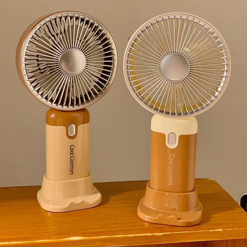 Mini Portable Rechargeable Fan - USB Handheld & Desktop with Phone Stand