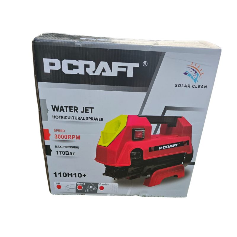PCRAFT High Pressure Washer 170 Bar, 3000 RPM – Powerful Jet Cleaner for Car, Home & Solar Cleaning