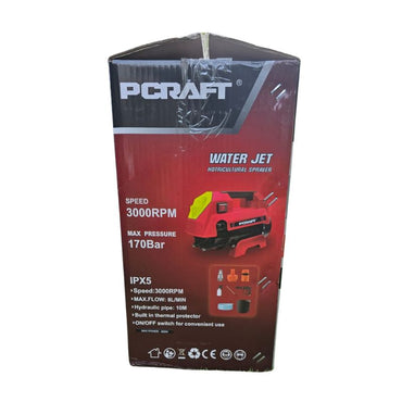 PCRAFT High Pressure Washer 170 Bar, 3000 RPM – Powerful Jet Cleaner for Car, Home & Solar Cleaning