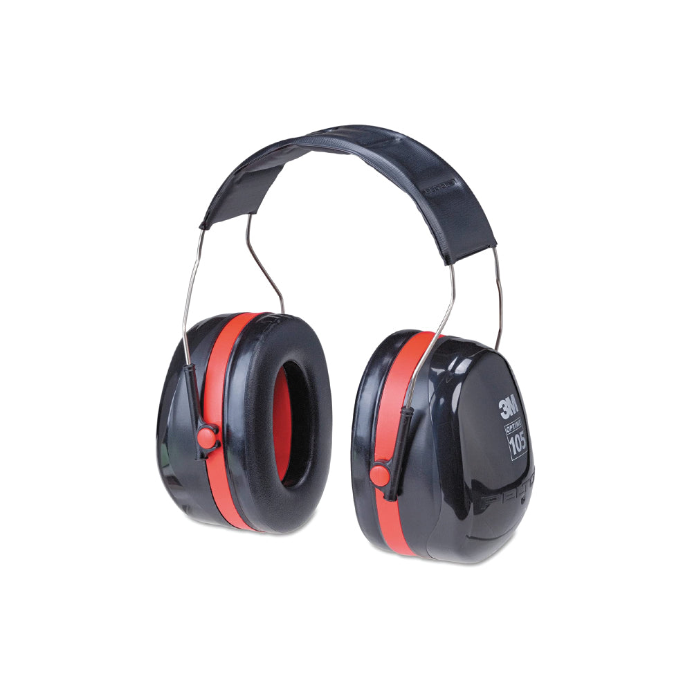 3M H10A Peltor Optime 105 Over the Head Black And Red Earmuff 3M