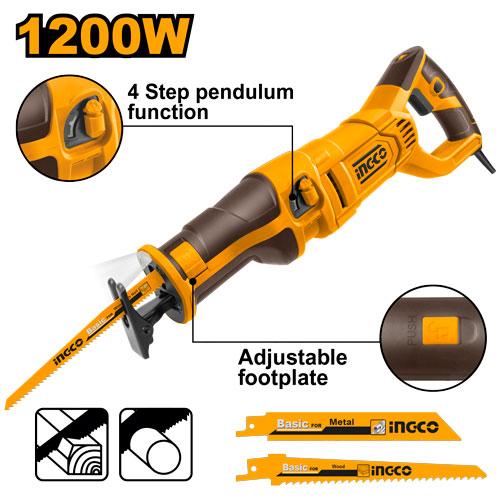 Ingco 1200W 1000-2800rpm Reciprocating Saw | RS12001 Ingco