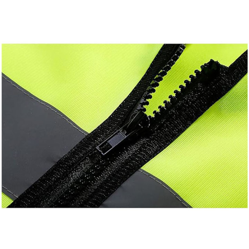 Safety Hi-Vis Vest with Pockets - 120 GSM - Dual Color | Black/Green Marvi Sons