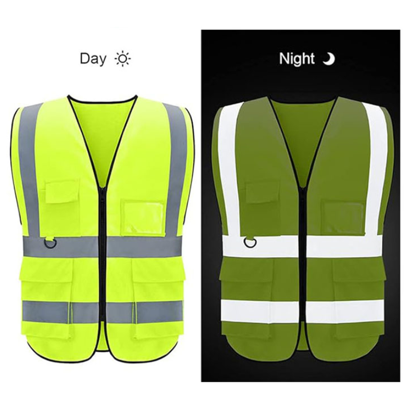 Safety Hi-Vis Vest with Pockets - 120 GSM - Dual Color | Blue/Green