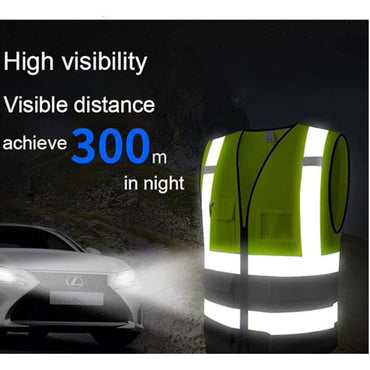 Safety Hi-Vis Vest with Pockets - 120 GSM - Dual Color | Black/Green