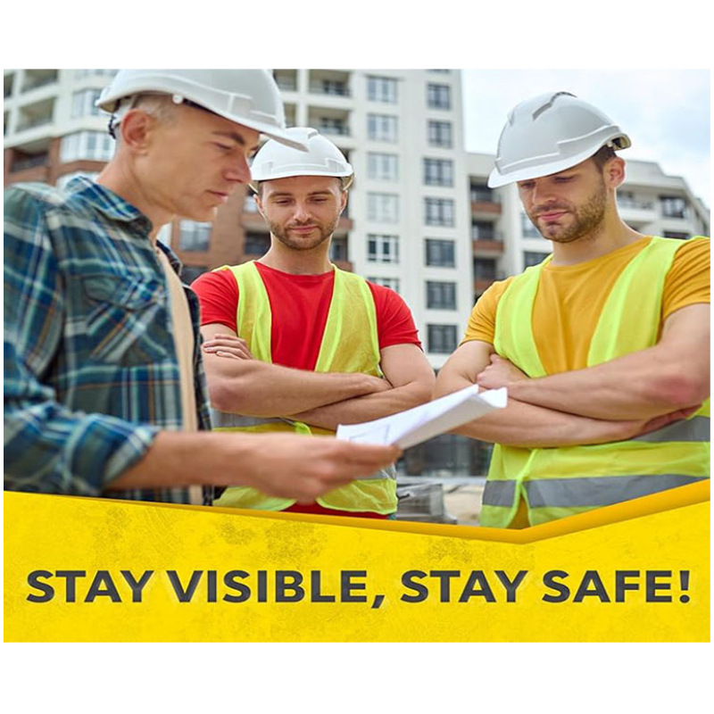 Safety Hi-Vis Vest with Reflector - 120 GSM High Visibility Safety Vest