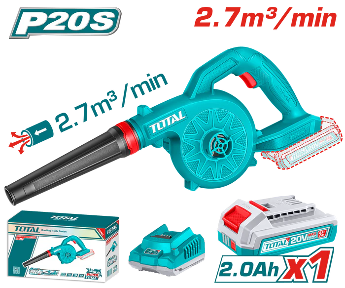 Total 20V Cordless Air Blower with Battery & Charger | TABLI20781 Ingco