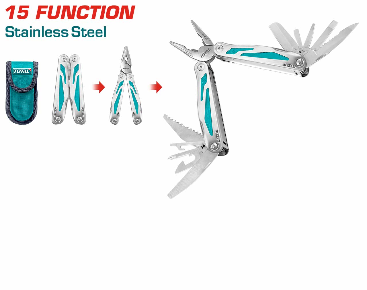 Total Foldable Multi-Function Tool TFMFT01151 Total